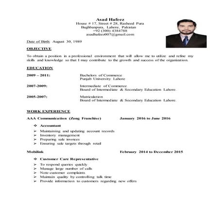 ASAD ULLAH CV | DOCX