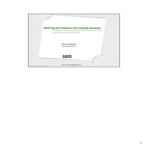 Investment Policy Statement PPT Northwest Planned Giving Roundtable Nov 13 20...