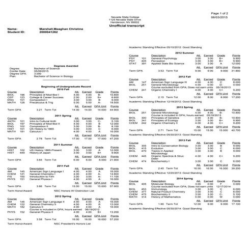 UnofficialTranscript