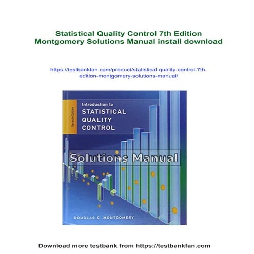 Statistical Quality Control 7th Edition Montgomery Solutions Manual