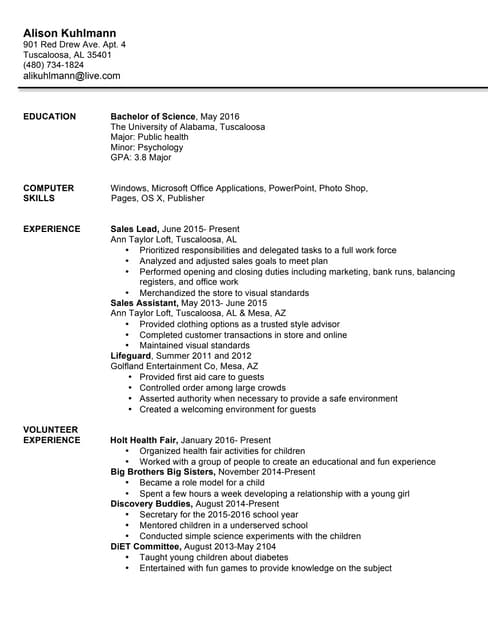Resume SLS | DOCX