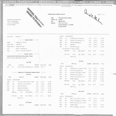 4. Offical Transcripts