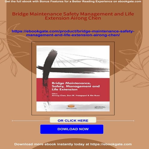 Bridge Maintenance Safety Management and Life Extension Airong Chen