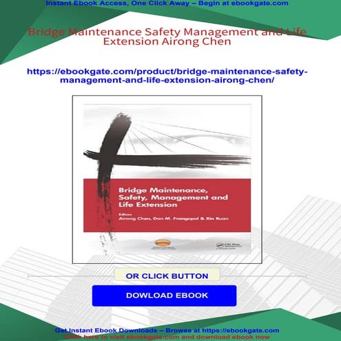 Bridge Maintenance Safety Management and Life Extension Airong Chen