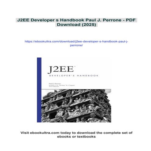 J2EE Developer s Handbook Paul J. Perrone