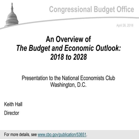 An Overview of The Budget and Economic Outlook: 2018 to 2028