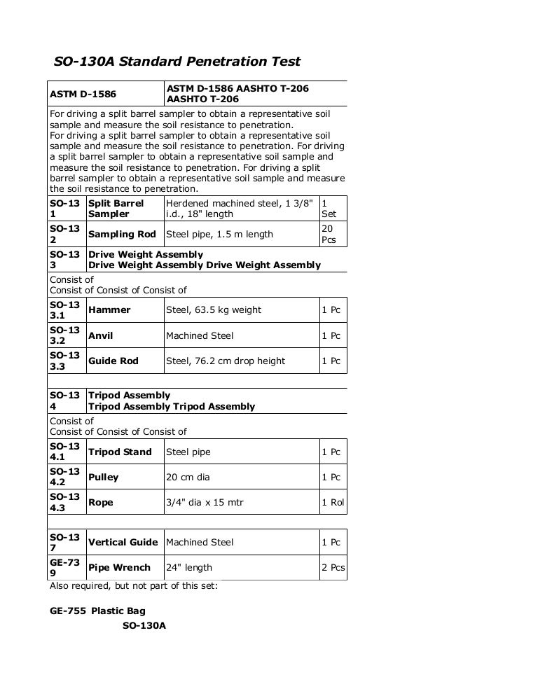 So-130A Standard Penetration Test-7630