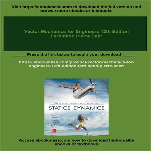 Vector Mechanics for Engineers 12th Edition Ferdinand Pierre Beer