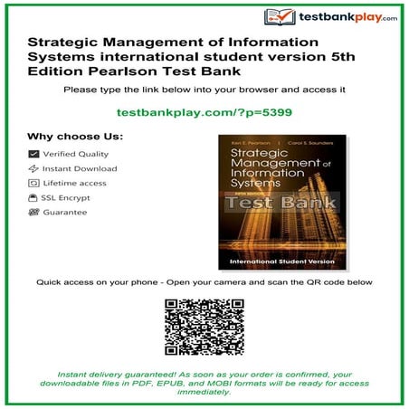 Strategic Management of Information Systems international student ...