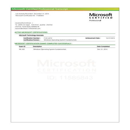 MS_Learning_Transcript | PDF