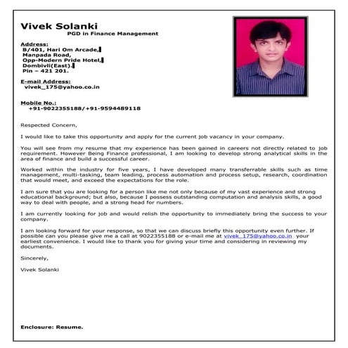 resume cover letter - Copy
