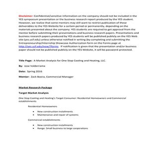 One Stop Cooling and Heating Market...