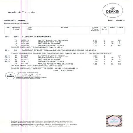 B Power - Deakin Transcript