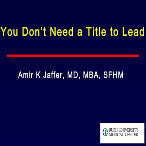 You dont need a title to lead