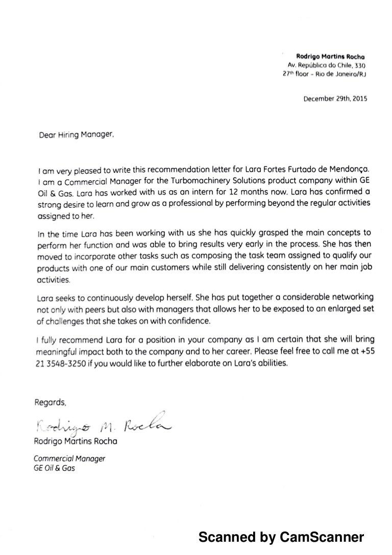 recommendation letter rodrigo rocha commercial reference letter