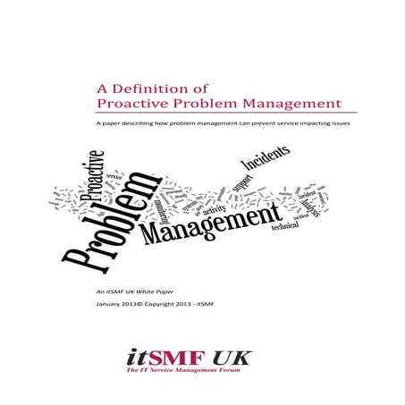 itSMF PMSIG - Proactive Problem Management | PDF