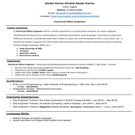 Abel Karim Khalid _Technical office engineer 