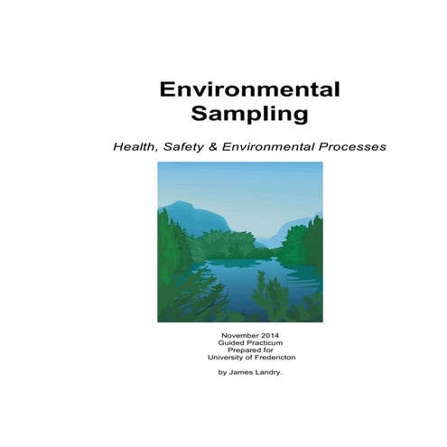 The Principle of Environmental Sampling Guide Practicum James Landry 2014