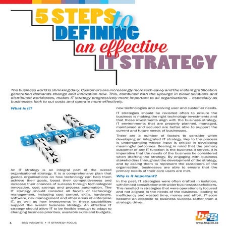 5 Steps to defining an effective IT strategy