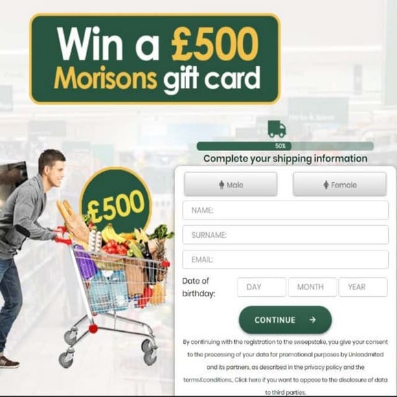 Free £500 Morrisons Gift Card PPT