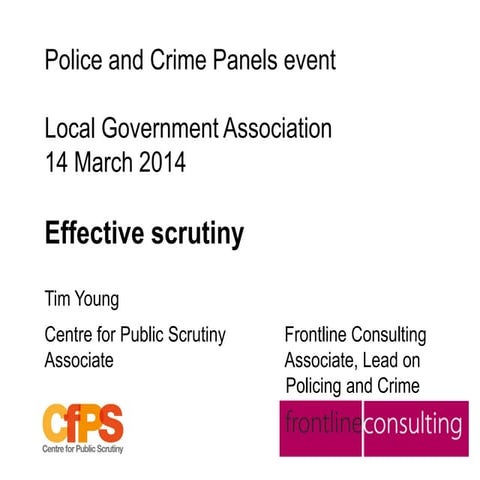 Tim Young presentation LGA PCP event 14 March 2016