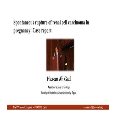 Spontaneous rupture of renal cell carcinoma in pregnancy