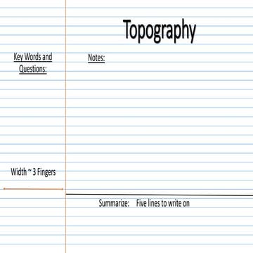 54. Topographical Maps Notes | PPTX