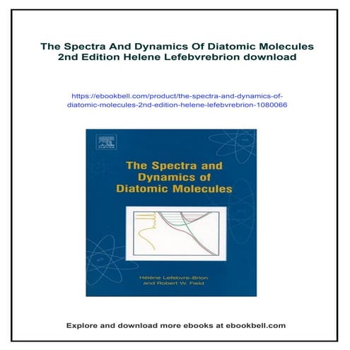 The Spectra And Dynamics Of Diatomic Molecules 2nd Edition Helene ...