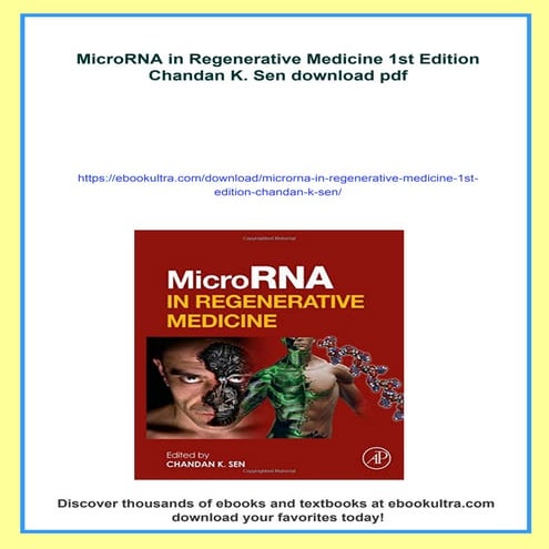 MicroRNA in Regenerative Medicine 1st Edition Chandan K. Sen | PDF
