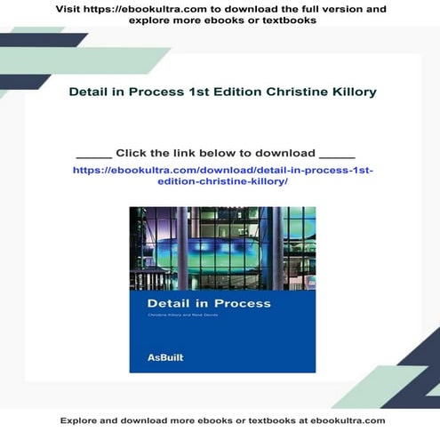 Detail in Process 1st Edition Christine Killory