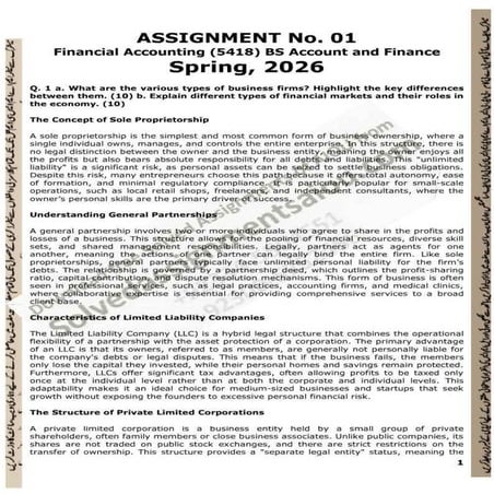 AIOU Course Code 5418 Solved Assignment No. 1 Spring 2026 - Complete ...
