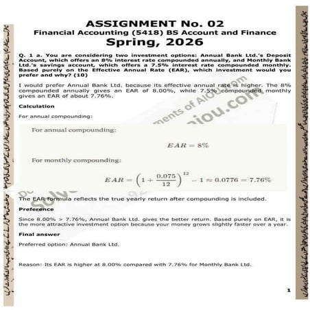 AIOU Course Code 5418 Solved Assignment No. 1 Spring 2026 - Complete ...