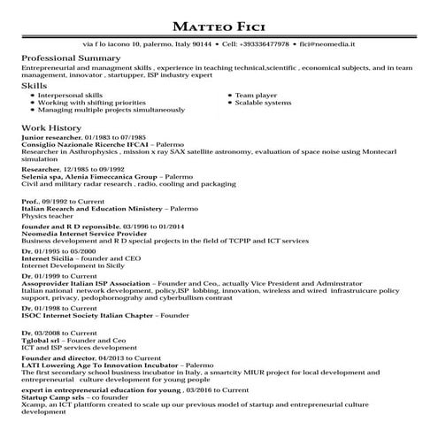 cv Matteo Fici eng
