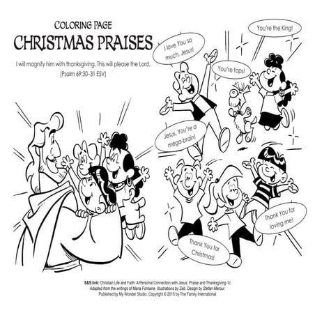 Coloring page: Christmas praises