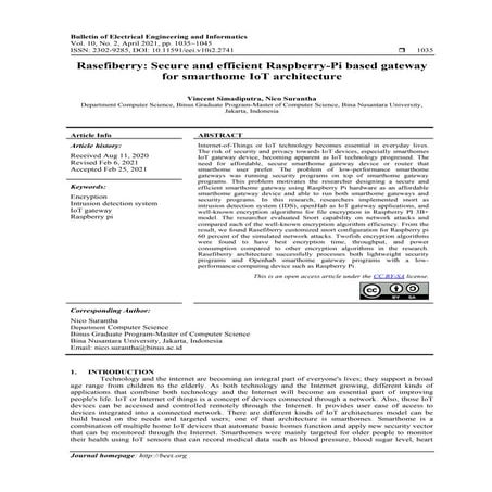 Rasefiberry: Secure and efficient Raspberry-Pi based gateway for smarthome Io...