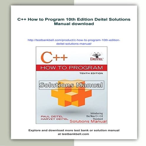 C++ How to Program 10th Edition Deitel Solutions Manual | PDF