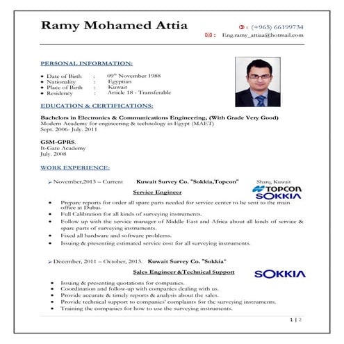 Ramy - CV | PDF