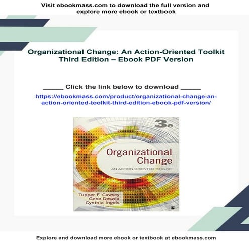 Organizational Change: An Action-Oriented Toolkit Third Edition – Ebook PDF V...