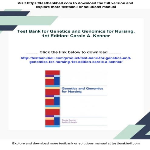 Application of Genetics in Nursing Practice | PPTX