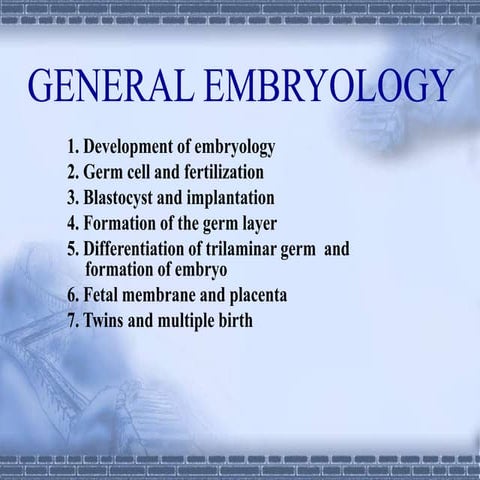 Implantation and placentation , and overview | PDF