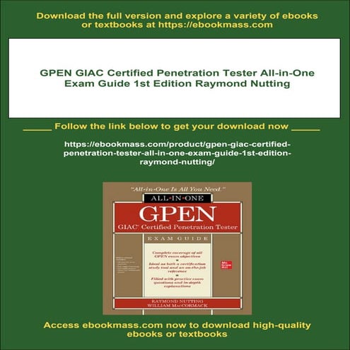 GPEN GIAC Certified Penetration Tester All-in-One Exam Guide 1st Edition Raym...