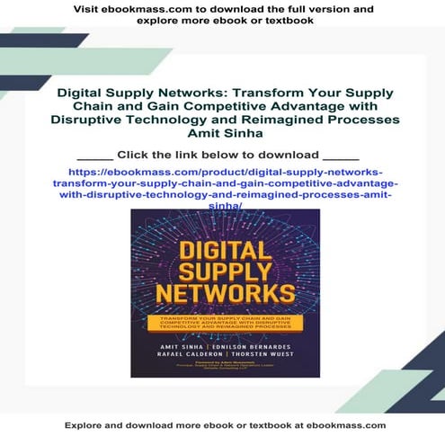 Digital Supply Networks: Transform Your Supply Chain and Gain Competitive Adv...