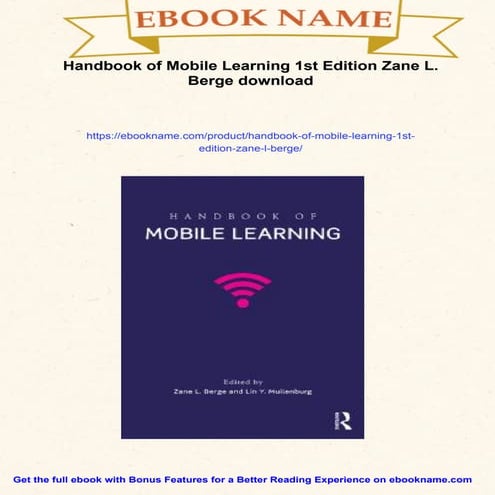 Handbook of Mobile Learning 1st Edition Zane L. Berge