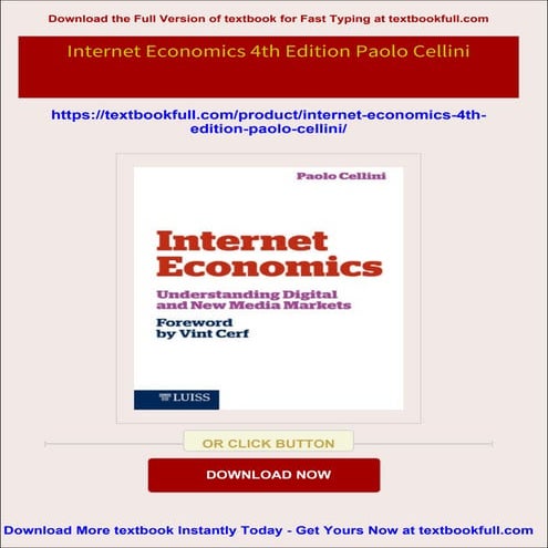 Where can buy Internet Economics 4th Edition Paolo Cellini ebook with cheap p...