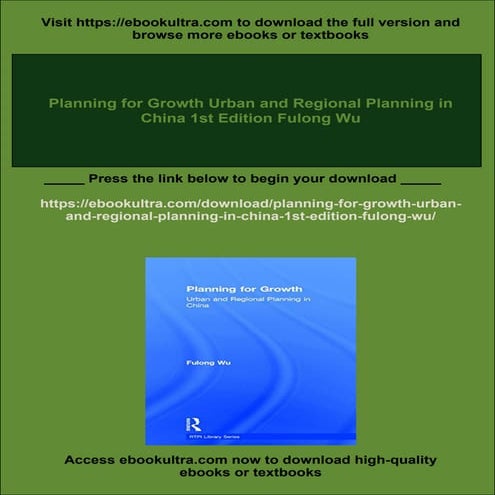 Planning for Growth Urban and Regional Planning in China 1st Edition ...