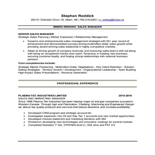 Steve Reddick resume FY 16 [1]