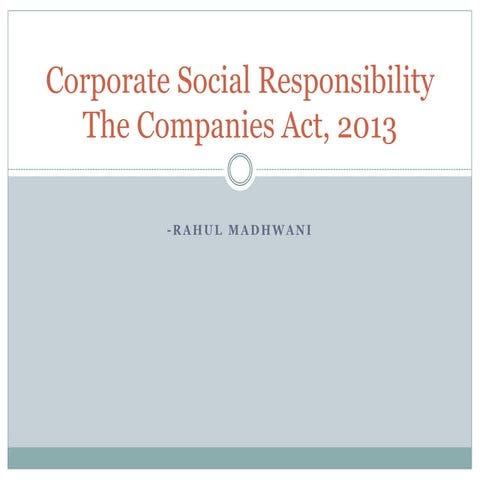 Corporate Social Responsibility