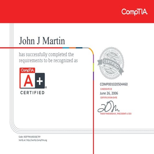 CompTIA Security+ certificate | PDF