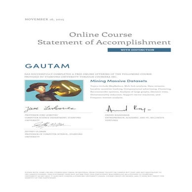Coursera mmds 2015