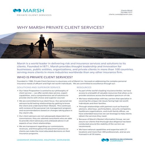 Why Marsh Private Client | PDF